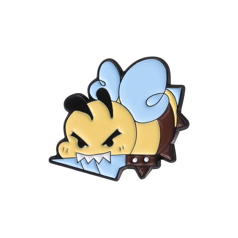 Retro Cute Cartoon Bee Metal Enamel Pin Badge