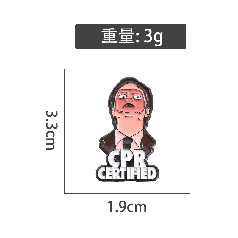 Elegant Cartoon Metal Pin Badge by Topboring