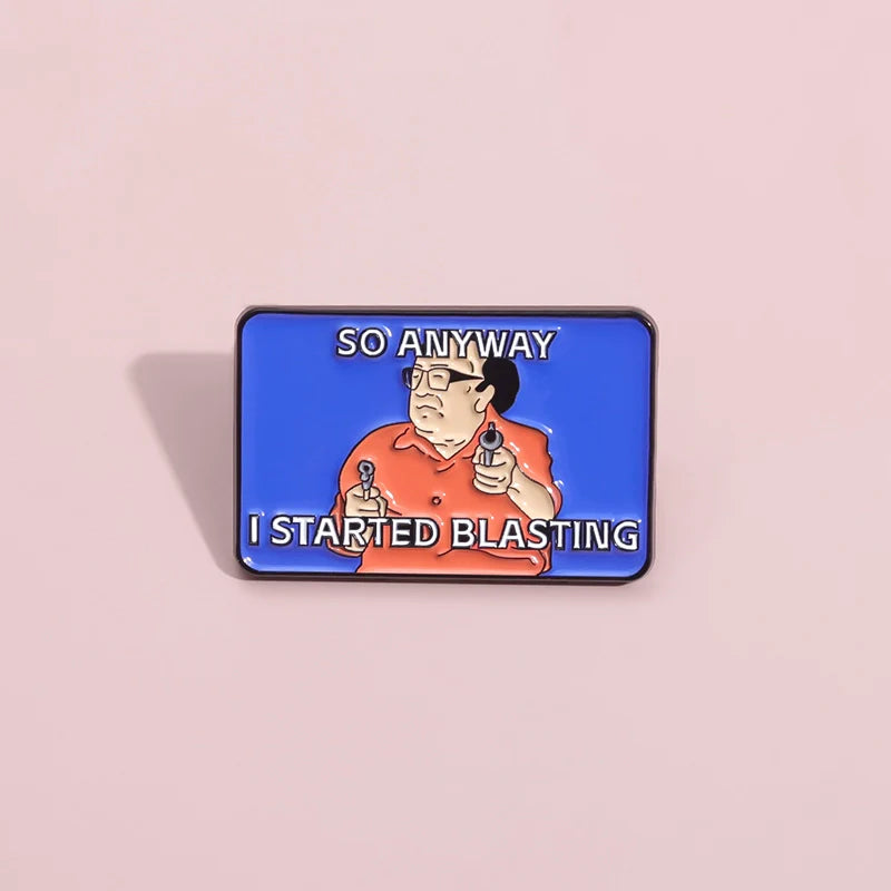 Funny Cartoon Metal Pin Badge by Topboring