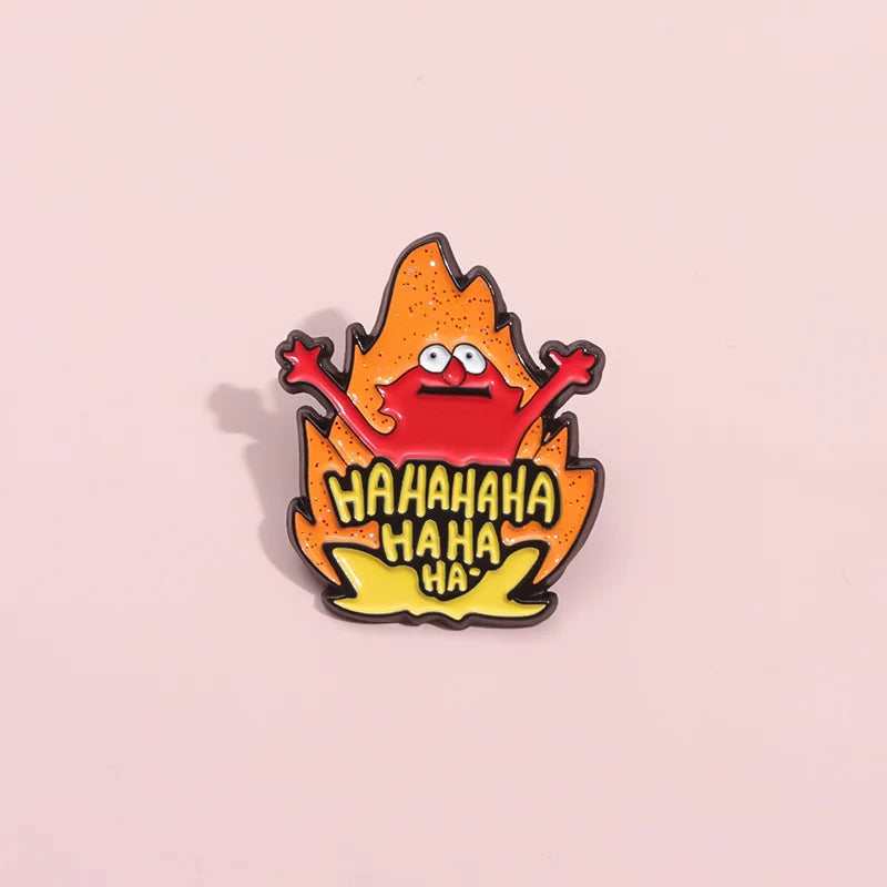 Cute Cartoon Metal Pin Badge by Topboring