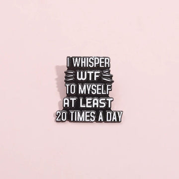 Funny Wtf Metal Pin Badge by Topboring