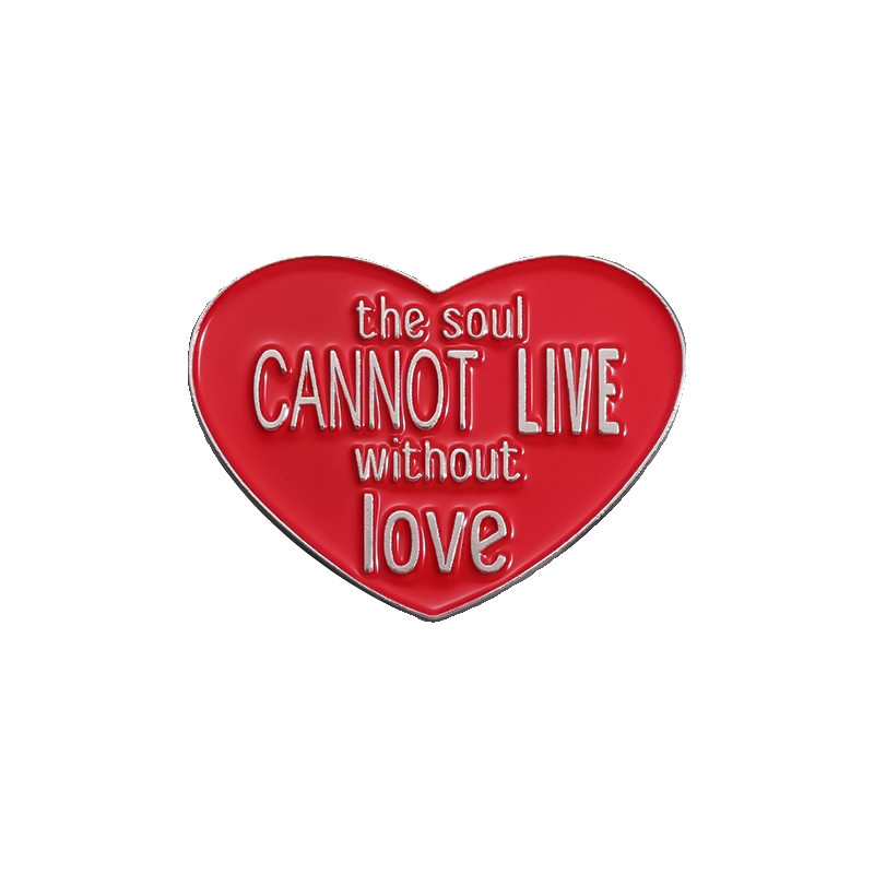 Aesthetic Playful Red Heart Metal Soft Enamel Pin Badge