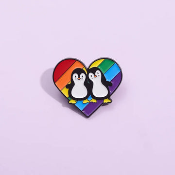 Cute Heart Metal Pin Badge by Topboring