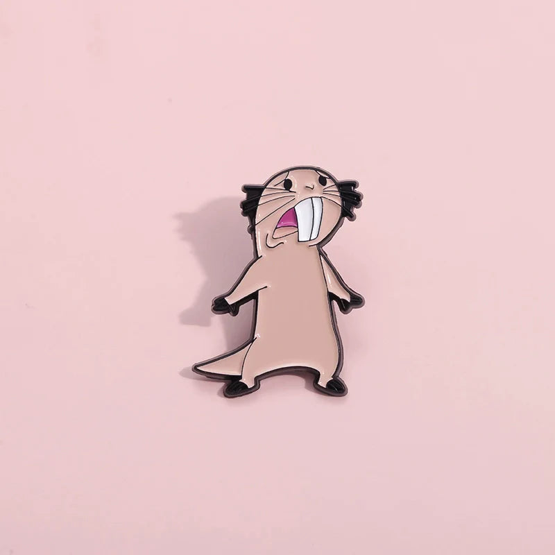 Cute Cartoon Metal Pin Badge by Topboring