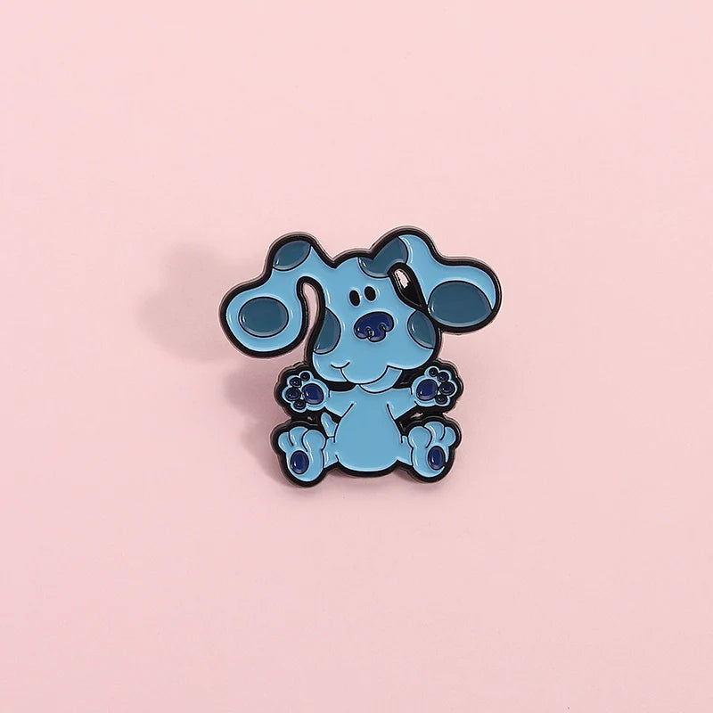 Elegant Cartoon Dog Metal Pin Badge by Topboring
