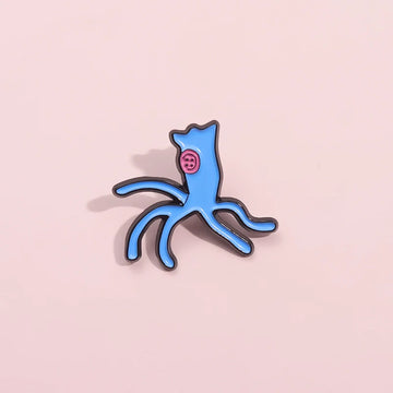 Cute Cartoon Fish Metal Pin Badge by Topboring