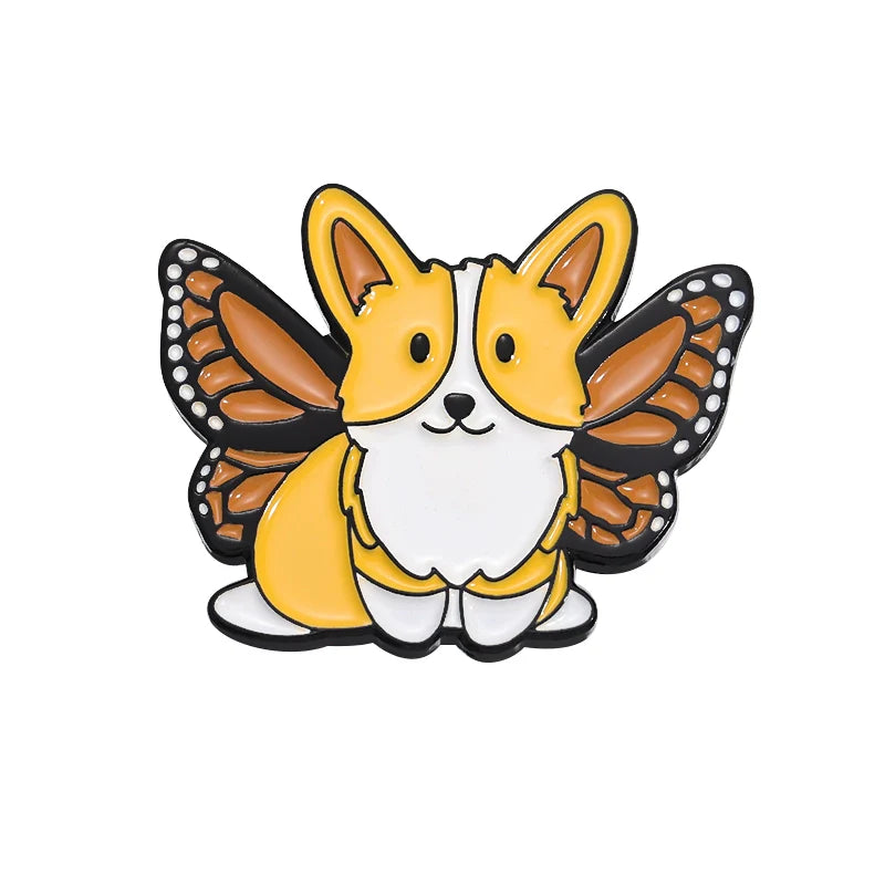 Lovely Whimsical Dog Metal Pin Enamel Pin Badge