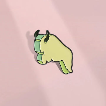Cool Cartoon Cow Metal Pin Badge by Topboring