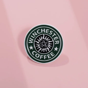 Cute Green Star Metal Pin Badge by Topboring