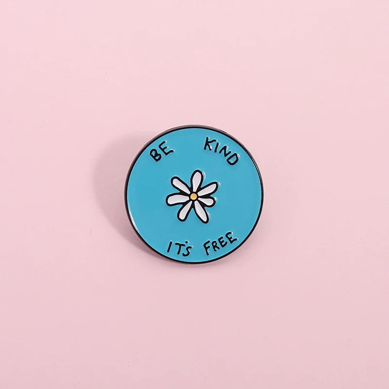 Kawaii Flower Metal Pin Badge by Topboring
