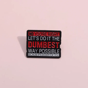 Quirky Cartoon Metal Pin Badge by Topboring