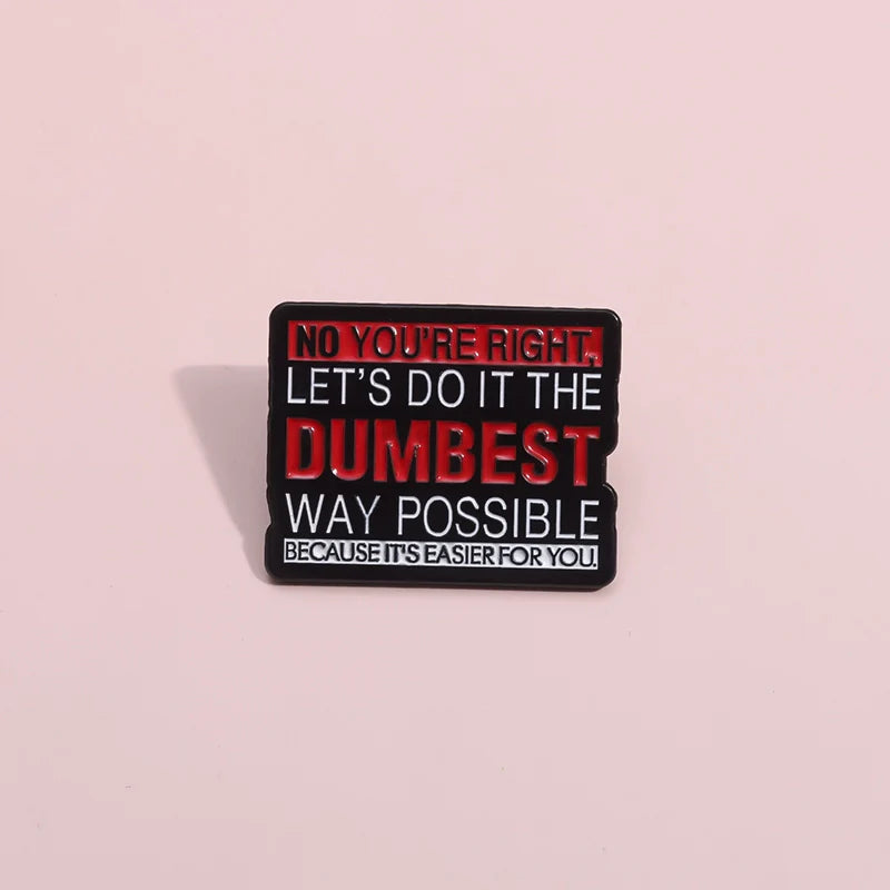 Quirky Cartoon Metal Pin Badge by Topboring