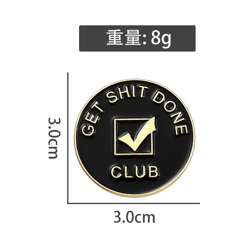 Playful Metal Pin Badge by Topboring