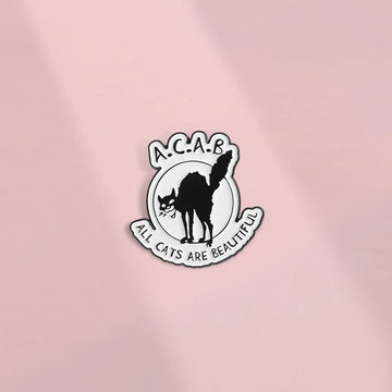 Cute Cartoon Cat Metal Pin Badge by Topboring