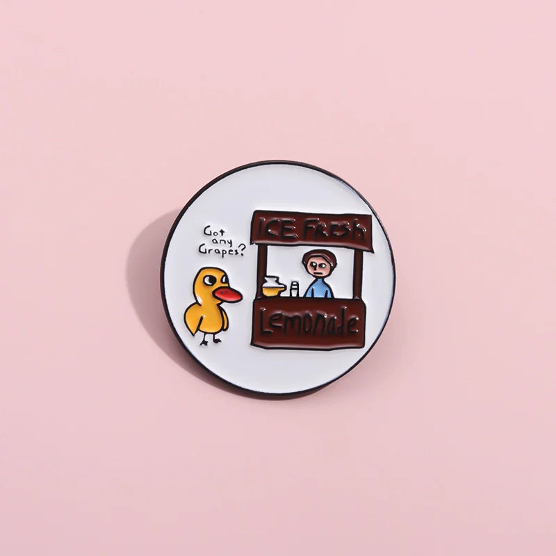 Cute Cartoon Pin Badge by Topboring
