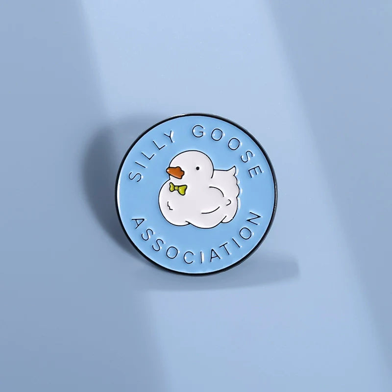 Elegant Blue Metal Pin Badge by Topboring