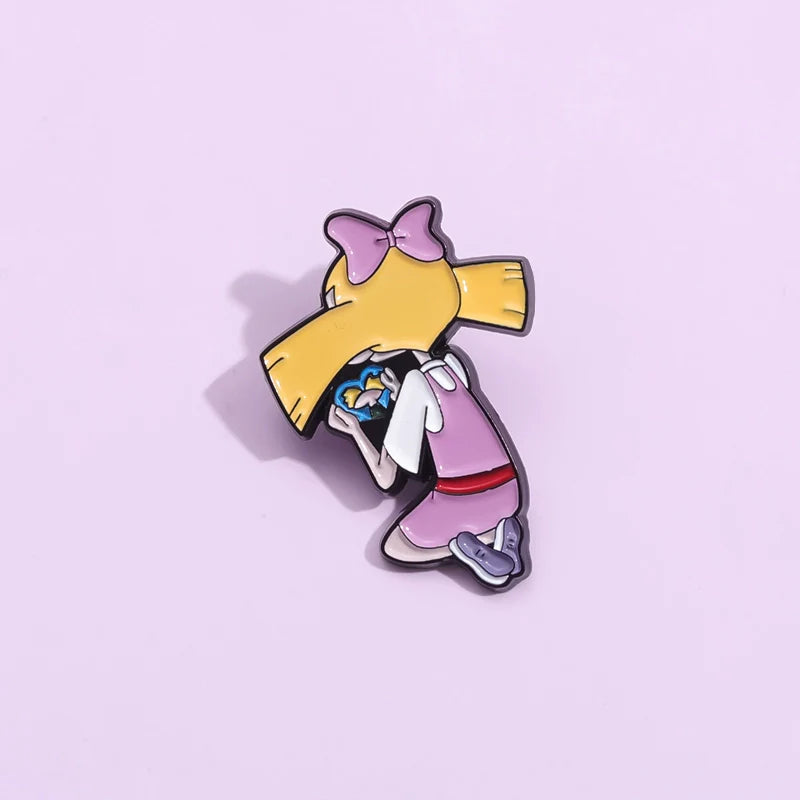 Cute Cartoon Metal Pin Badge by Topboring