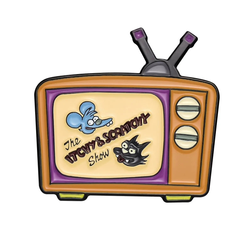 Quirky Cute Cartoon Cat Metal Enamel Pin Badge