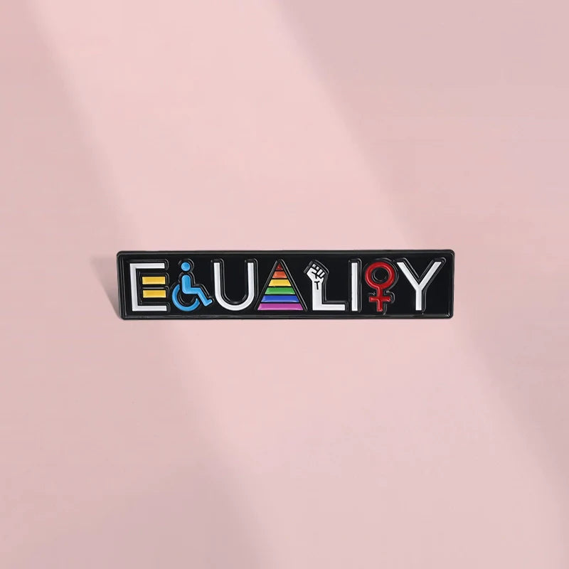 Quirky Rainbow Metal Pin Badge by Topboring