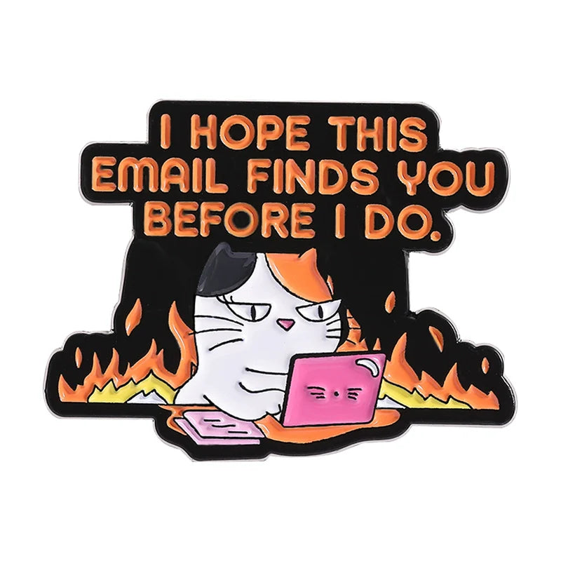 Mini Cartoon Cat Pin Badge by Topboring