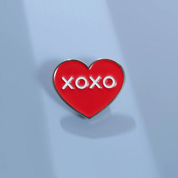 Funny Red Heart Metal Pin Badge by Topboring