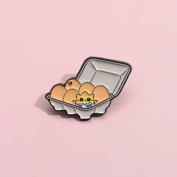 Funny Cute Chicken Metal Pin Badge by Topboring