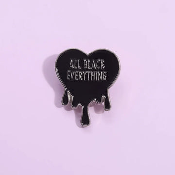 Playful Cartoon Heart Metal Pin Badge by Topboring