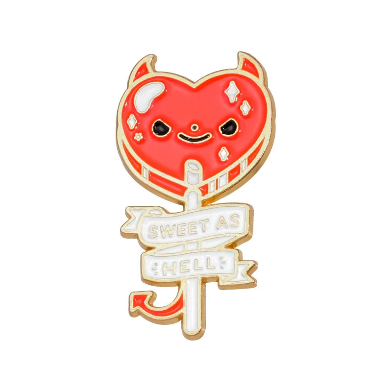 Funny Heart Pin Badge by Topboring