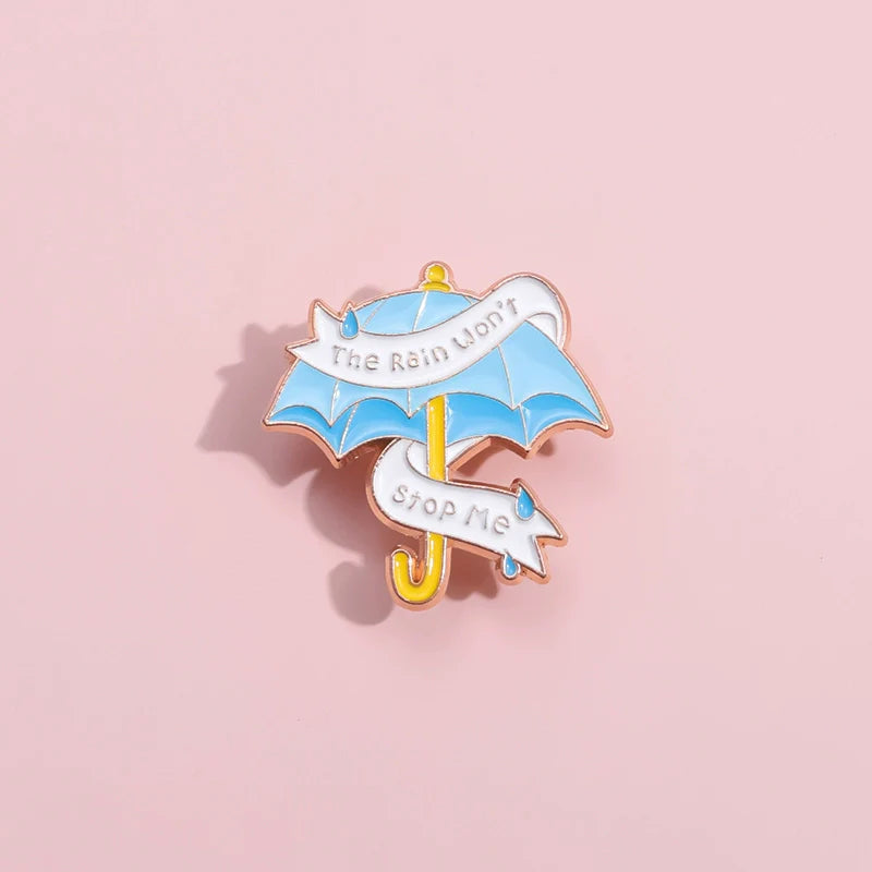 Playful Blue Metal Pin Badge by Topboring