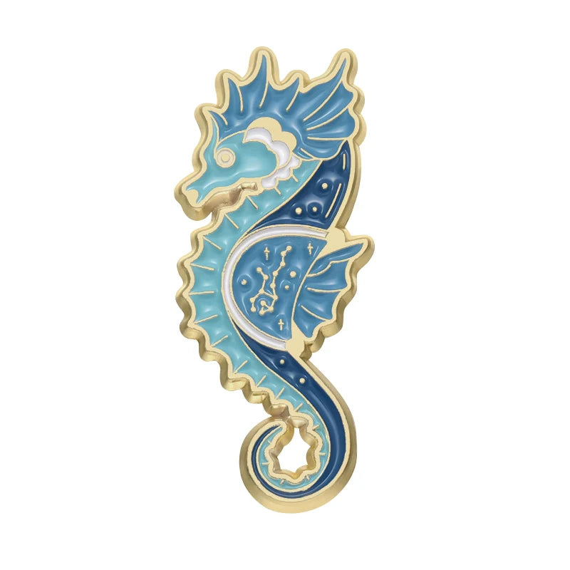 Cartoon Cute Cartoon Fish Metal Metal Pin Badge V22