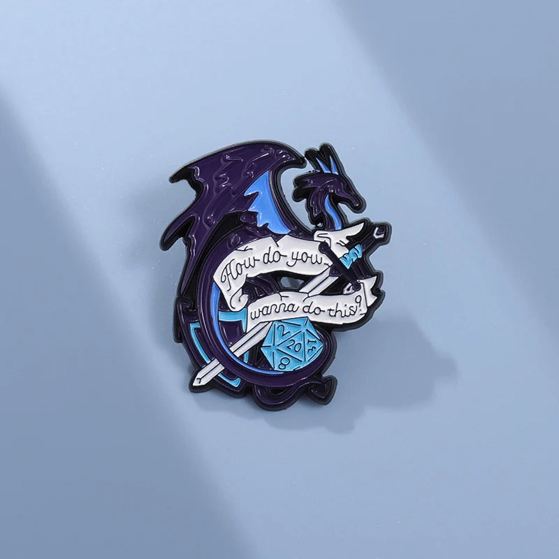 Funny Cartoon Metal Pin Badge by Topboring
