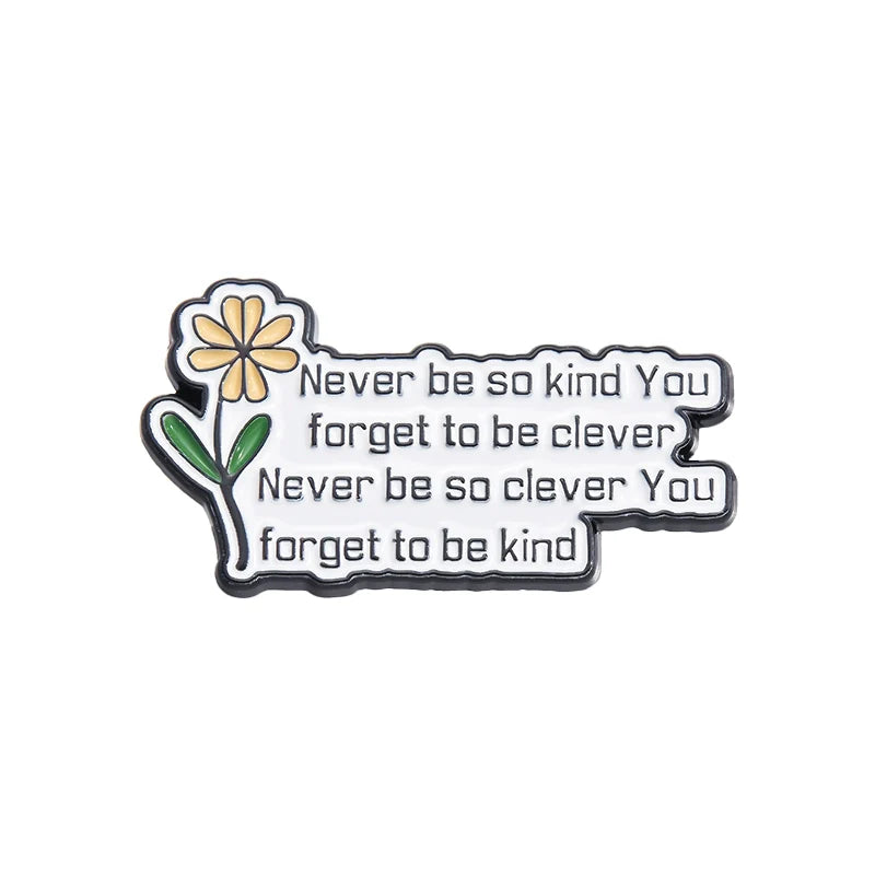 Stylish Flower Metal Pin Badge by Topboring