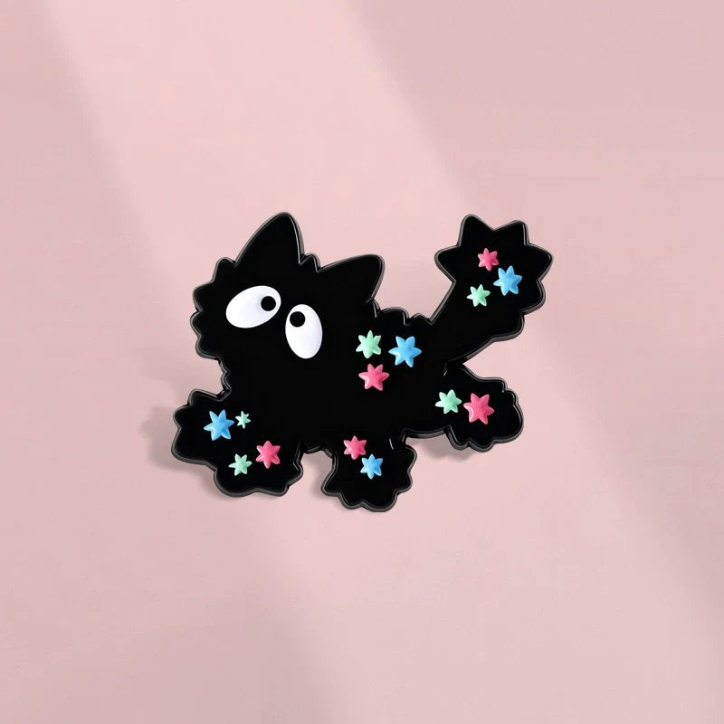 Cute Cartoon Cat Metal Pin Badge by Topboring
