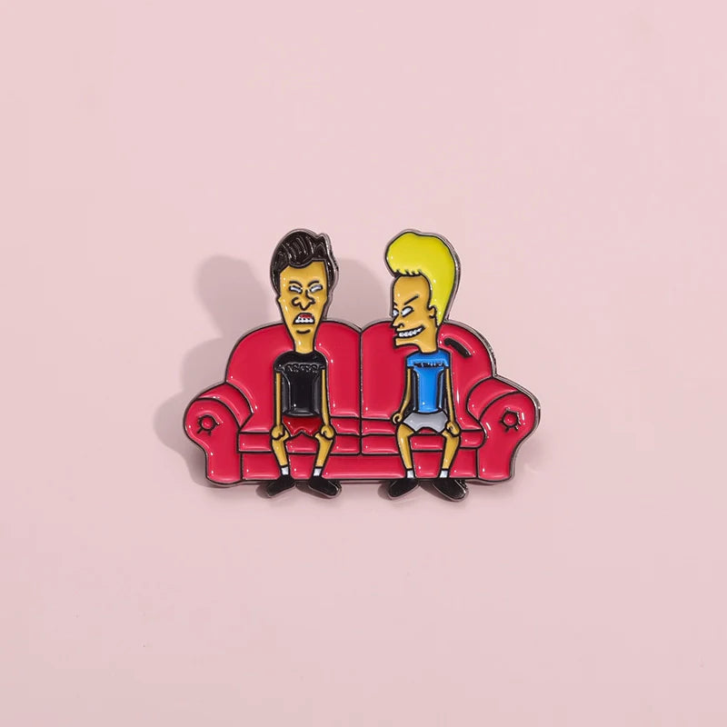 Bold Cartoon Metal Pin Badge by Topboring
