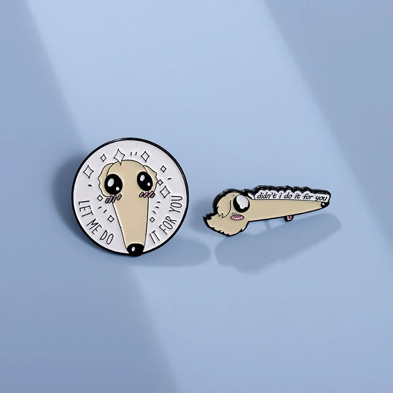 Cute Dog Metal Pin Badge by Topboring