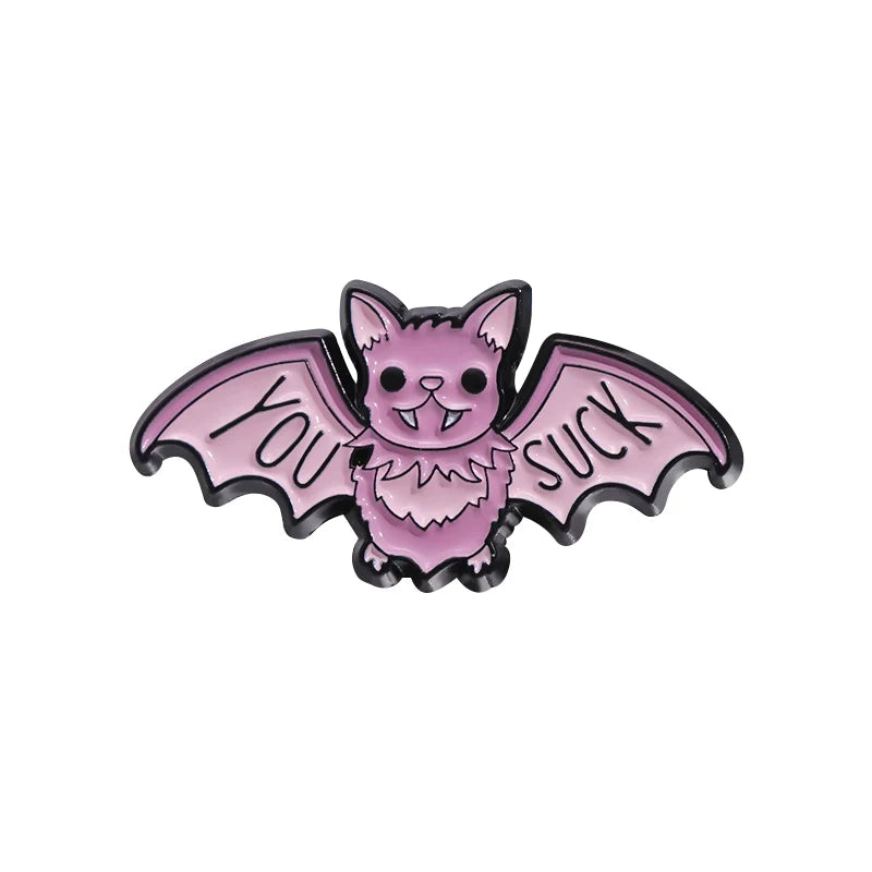 Cool Cute Pink Cartoon Metal Soft Enamel Pin Badge