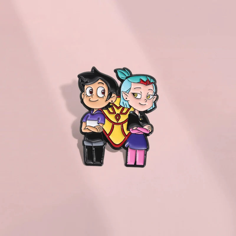 Retro Cartoon Cat Metal Pin Badge by Topboring