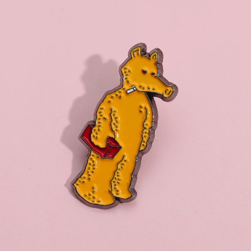 Elegant Cartoon Metal Pin Badge by Topboring