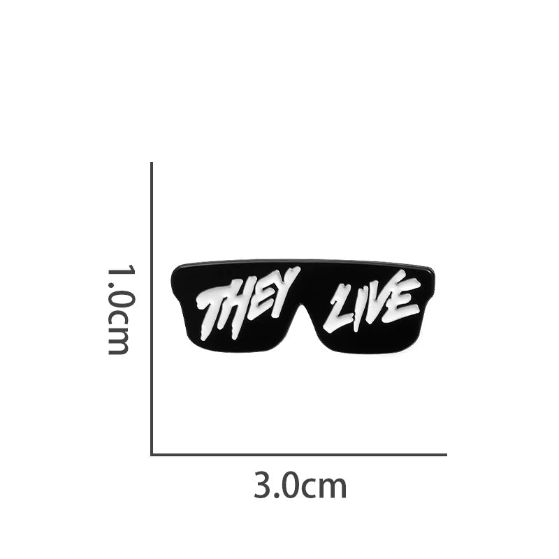 Cute Black Cartoon Metal Pin Badge by Topboring