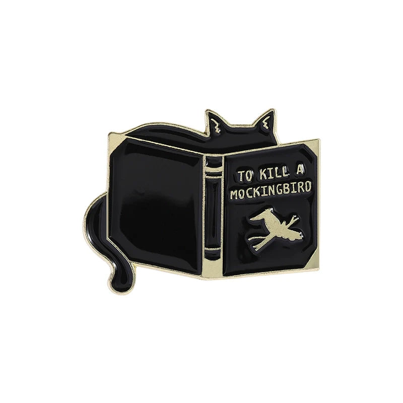 Cute Cat Metal Pin Badge by Topboring