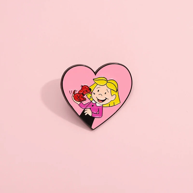Cute Cartoon Dog Metal Pin Badge by Topboring