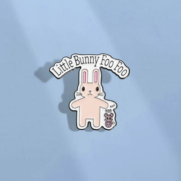 Cute Cartoon Bunny Metal Pin Badge by Topboring
