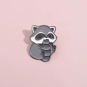 Whimsical Cartoon Bear Metal Pin Badge by Topboring