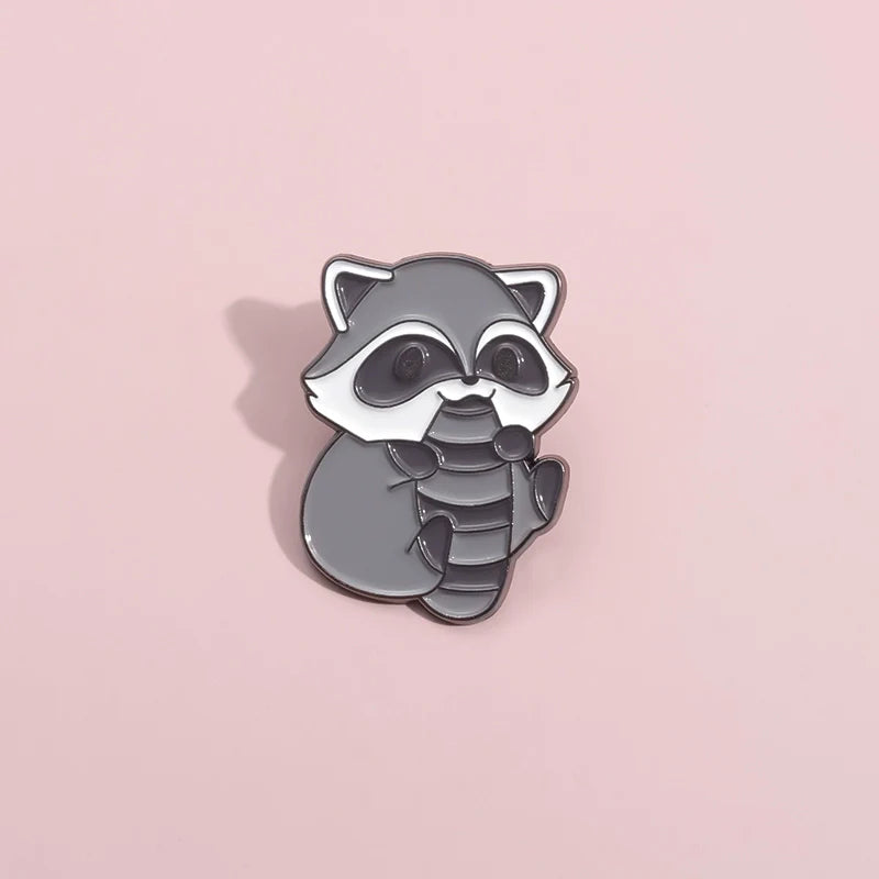 Whimsical Cartoon Bear Metal Pin Badge by Topboring