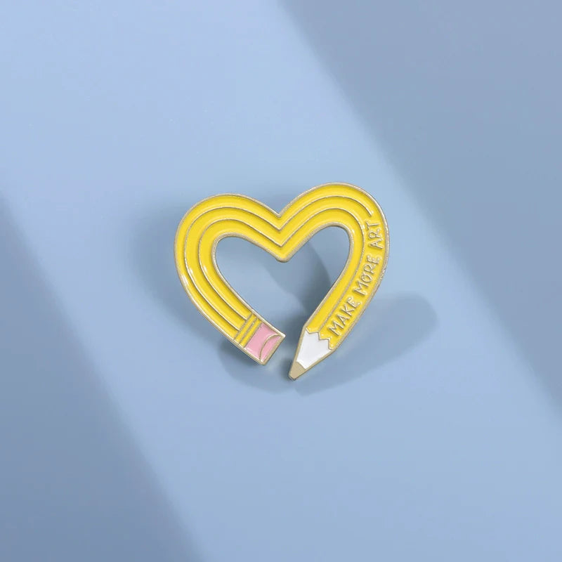 Funny Cute Heart Metal Pin Badge by Topboring