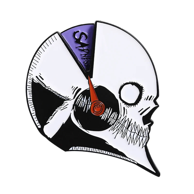 Lovely Cool Skull Cartoon Metal Hard Enamel Pin Badge