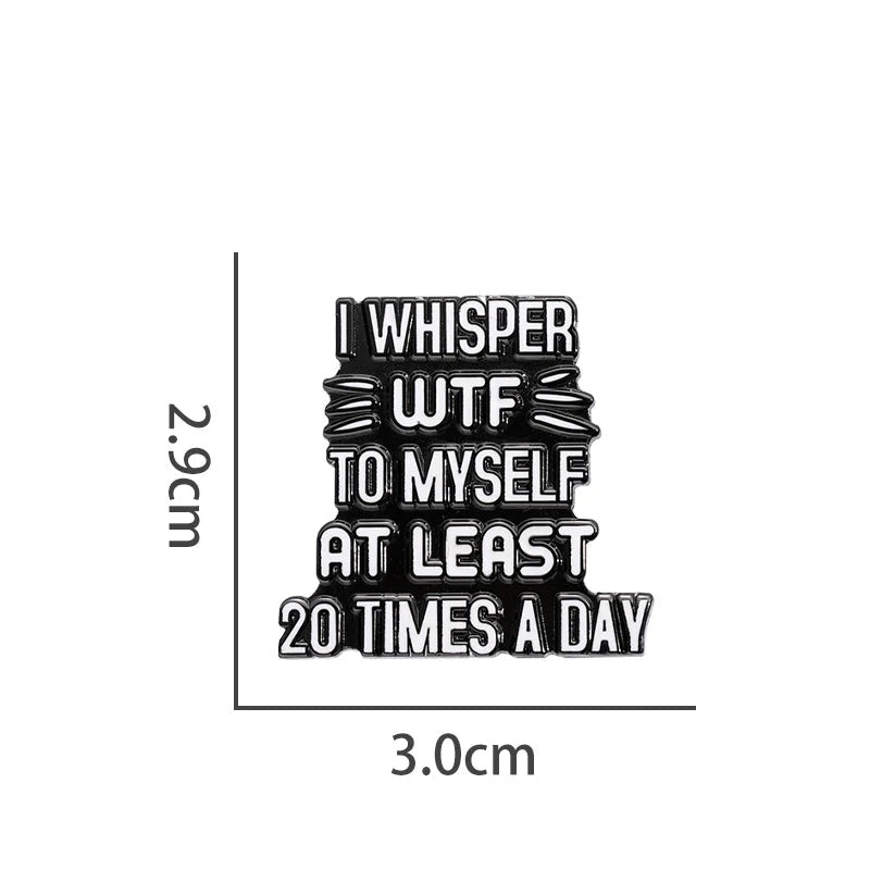 Quirky Funny Wtf Metal Pin Soft Enamel Pin Badge