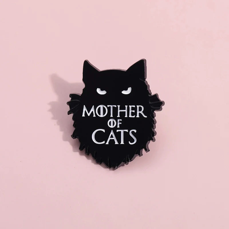 Mini Cartoon Cat Metal Pin Badge by Topboring