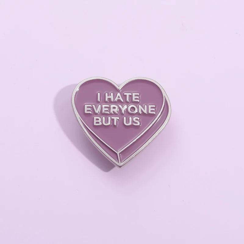 Quirky Heart Metal Pin Badge by Topboring