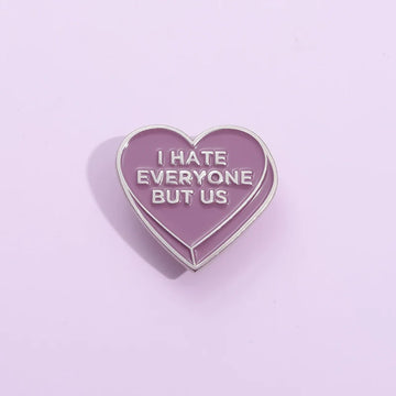 Quirky Heart Metal Pin Badge by Topboring